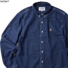 CARHARTT WIP L/S WELDON SHIRT (BLUE STONE WASHED)