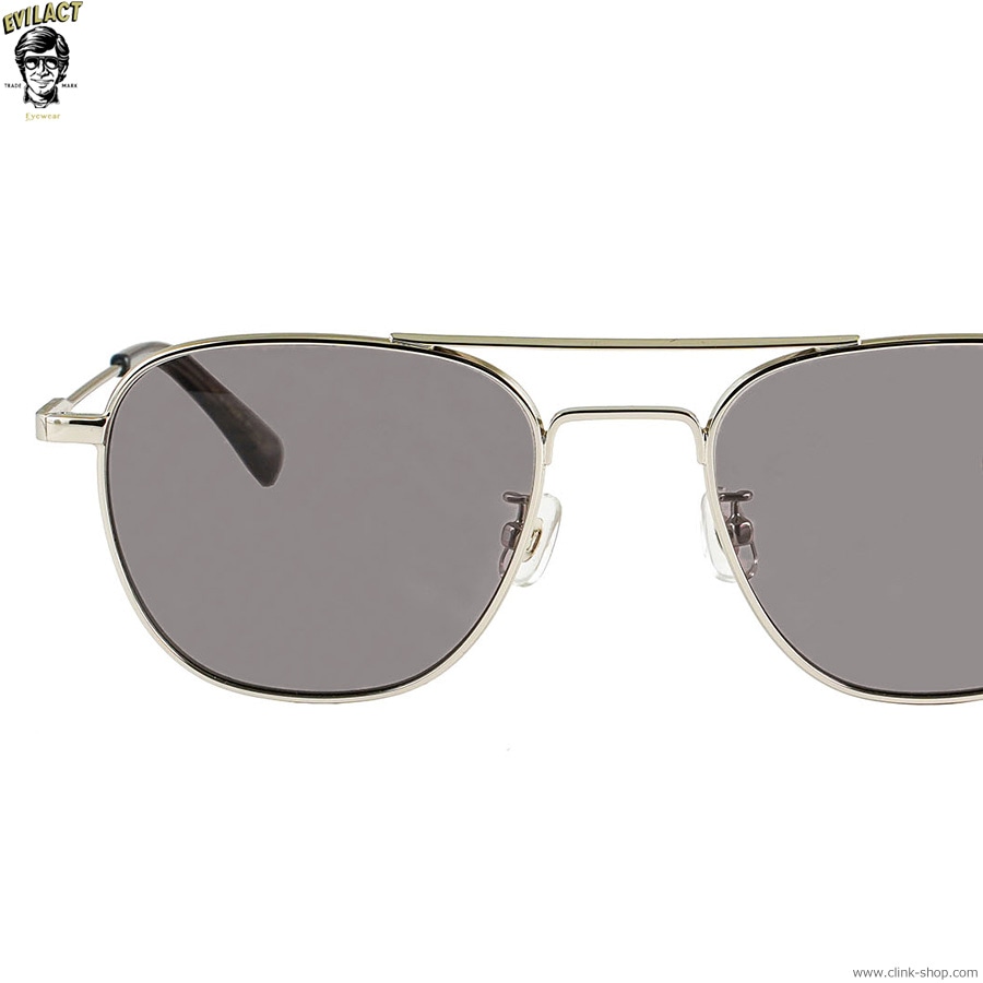 CLINK｜EVILACT EYEWEAR MIAMI - SILVER×GRAY CLEAR/SMOKE LENS [EAE24