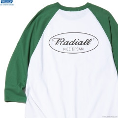 RADIALL OVAL - CREW NECK RAGLAN SHIRT (GREEN) [RAD-24SS-CUT010]