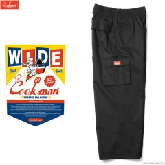 COOKMAN WIDE CHEF PANTS CARGO BLACK