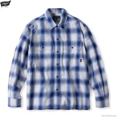 SALE 30��OFF EVILACT OMBLE SHIRT (BLUE) [EA-WFRSS-S01]