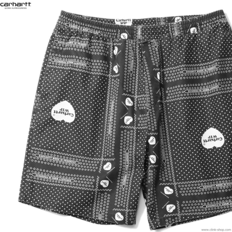 CLINK｜SALE 20%OFF CARHARTT WIP HEART BANDANA SHORT (BLACK