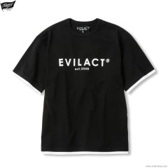 EVILACT LAYERD SS (BLACK/WHITE) [EA-WFRSS-T07]