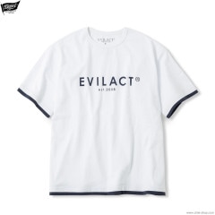 EVILACT LAYERD SS (WHITE/NAVY) [EA-WFRSS-T07]