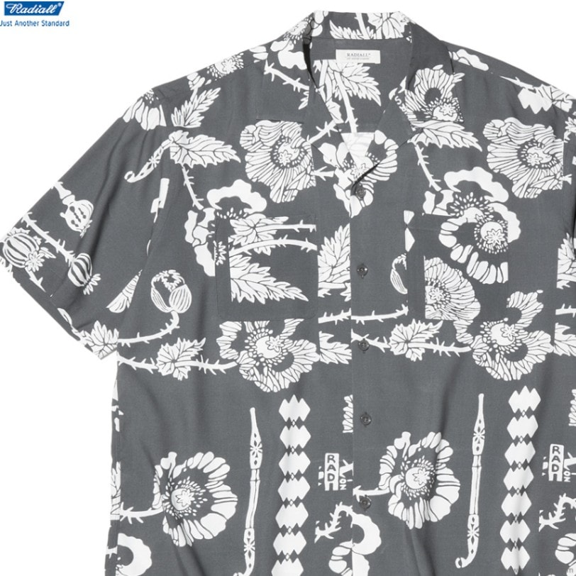 SALE 30％OFF RADIALL VERSIONS - OPEN COLLARED SHIRT S/S (INK BLACK)  [RAD-24SS-SH012]-CLINK
