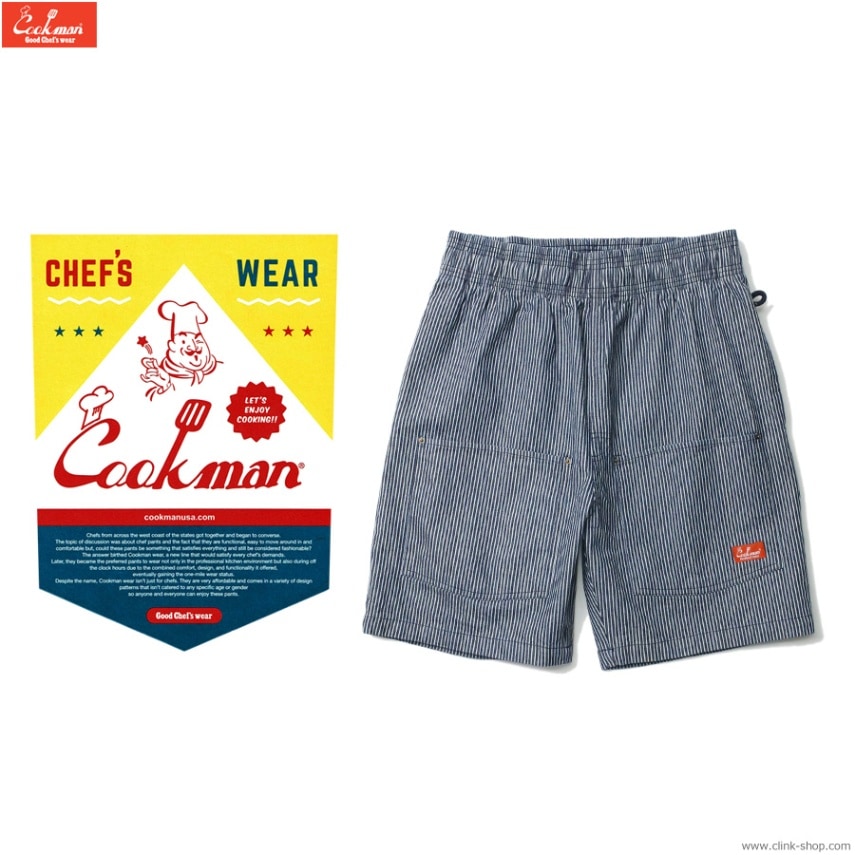Chef Short Pants Front Pocket - Hickory : Navy