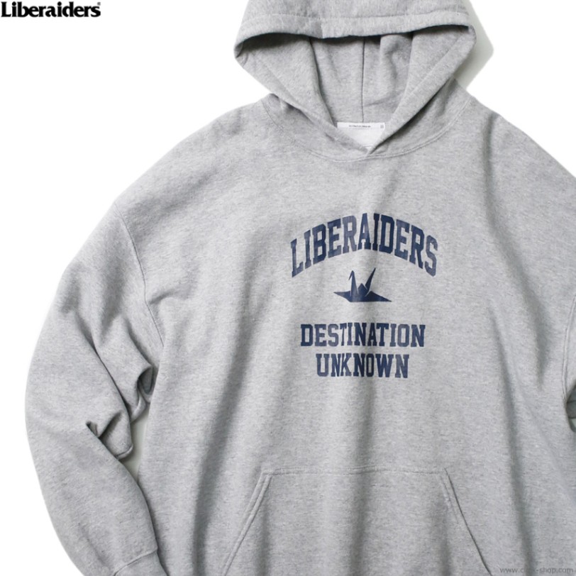CLINK｜LIBERAIDERS COLLEGE LOGO HOODIE (GRAY) #78307｜東京・吉祥寺