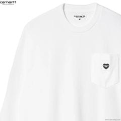 CARHARTT WIP L/S POCKET HEART T-SHIRT (WHITE/BLACK)