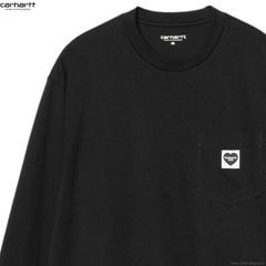 CARHARTT WIP L/S POCKET HEART T-SHIRT (BLACK/BLACK)