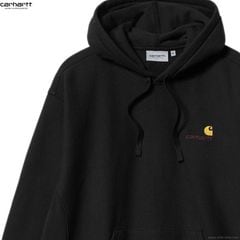 CARHARTT WIP HOODED AMERICAN SCRIPT SWEAT (BLACK)