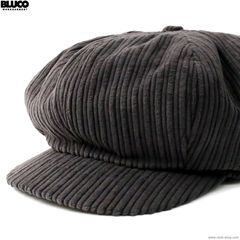 BLUCO CORDUROY NEWSBOY CAP (BLACK) [155-61-039]