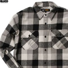 BLUCO BUFFALO CHECK FLANNEL SHIRT (BLACK) [155-11-048]