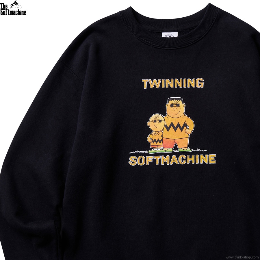 CLINK｜SOFTMACHINE TWINNING SWEAT (BLACK)｜東京・吉祥寺 