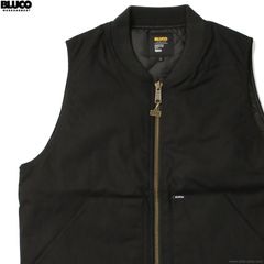 BLUCO RIB COLLAR DUCK VEST (BLACK) [155-35-013]
