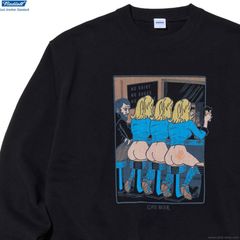 RADIALL LOVE BEER - CREW NECK SWEATSHIRT L/S (BLACK) [RAD-25MW-CUT003]