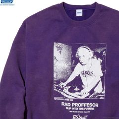 RADIALL E=MC2 - CREW NECK SWEATSHIRT L/S (FADED PURPLE) [RAD-25MW-CUT004]