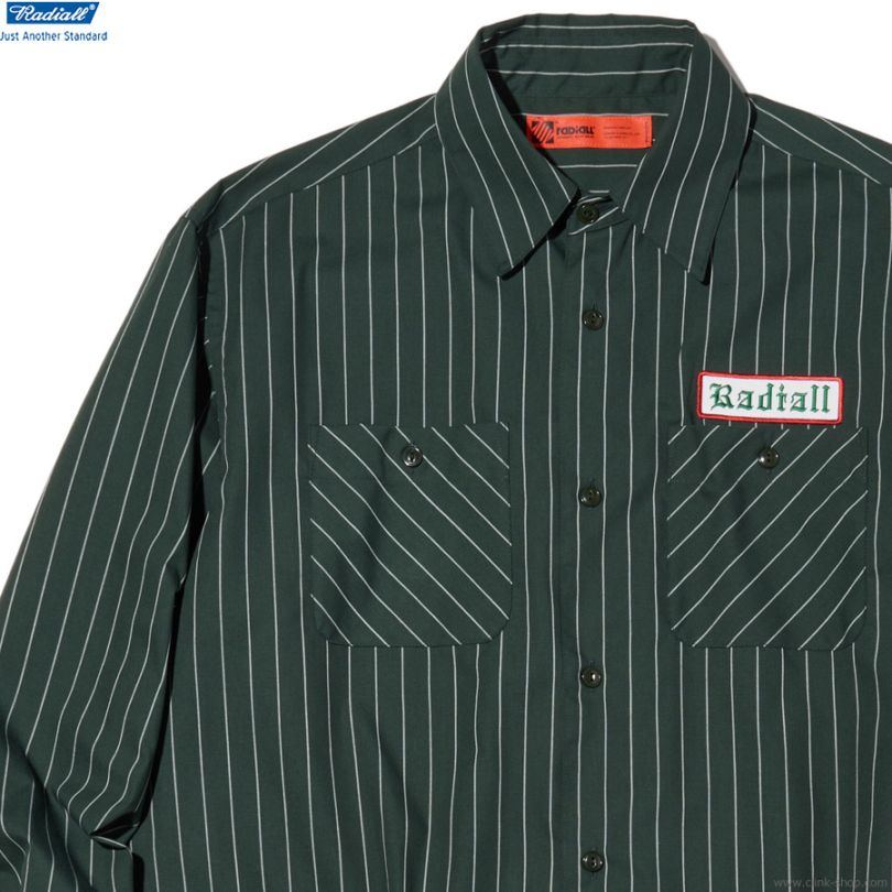 CLINK｜RADIALL VOX - REGULAR COLLARED SHIRT L/S (FOREST GREEN