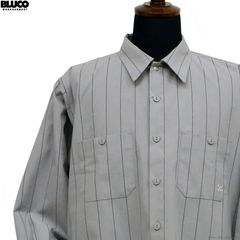 BLUCO ����������ɥ������� L/S -Stripe- (L.GREEN) [161-11-119]