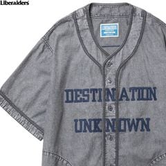 LIBERAIDERS CHAMBRAY BASEBALL SHIRT (BLACK)