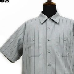 BLUCO ����������ɥ������� S/S -Stripe- (L.GREEN) [163-21-118]
