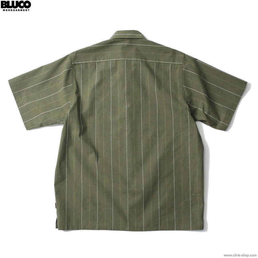 BLUCO STANDARD WORK SHIRT S/S (OLIVE.STP) [0108-3A01]