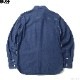 BLUCO 8OZ DENIM WORK SHIRTS (MEDIUM INDIGO) [145-11-001]