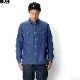 BLUCO 8OZ DENIM WORK SHIRTS (MEDIUM INDIGO) [145-11-001]