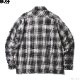 BLUCO OMBRE CHECK FLANNEL SHIRTS (BLACK) [145-11-047]