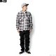 BLUCO OMBRE CHECK FLANNEL SHIRTS (BLACK) [145-11-047]