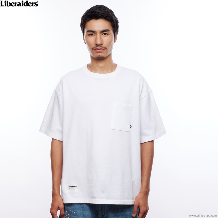 LIBERAIDERS HEAVY WEIGHT POCKET TEE (WHITE) #71605