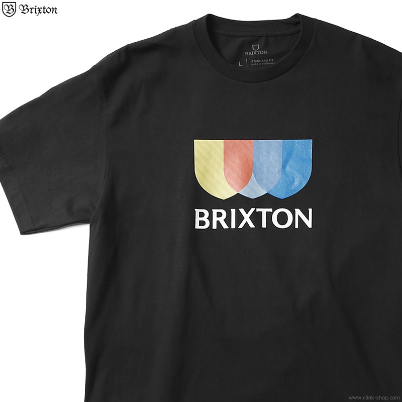 BRIXTON ALTON STRIPE S/S STANDARD TEE (BLACK)