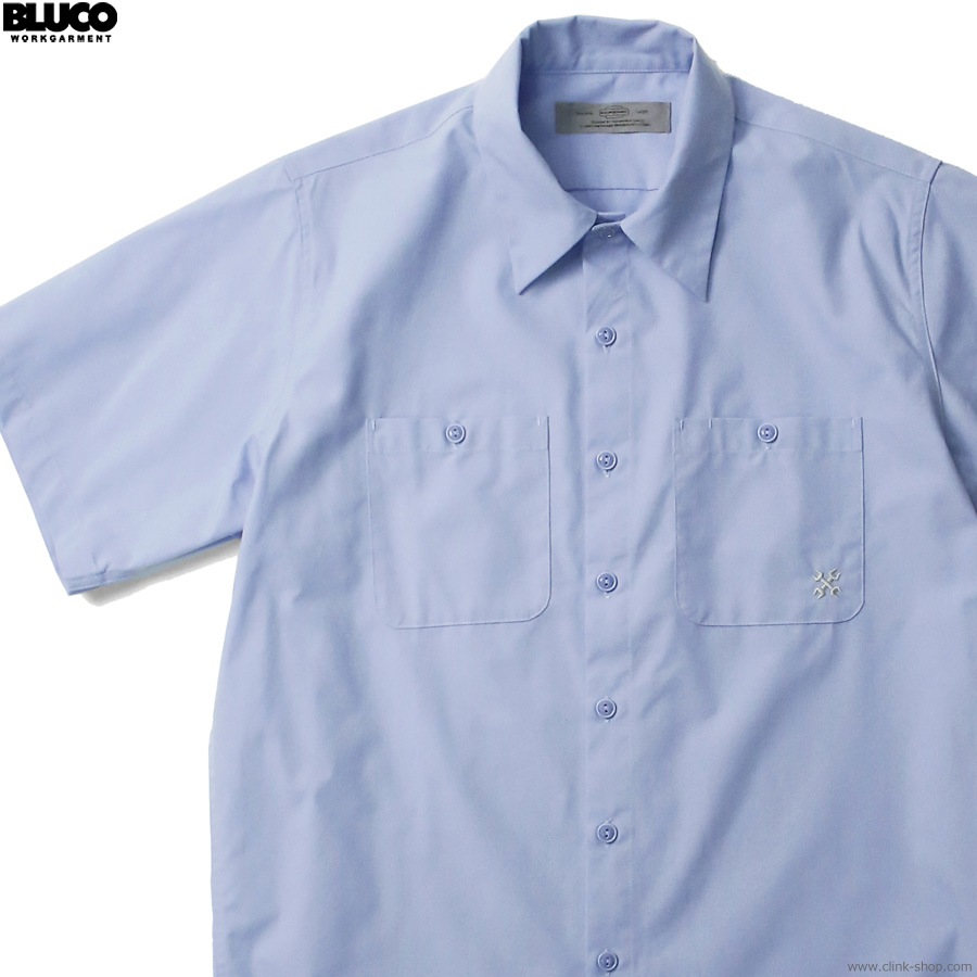BLUCO STANDARD WORK SHIRT S/S (L.BLUE) [0108-3A01]