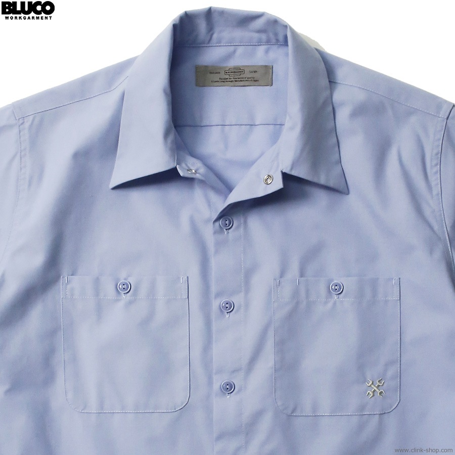BLUCO STANDARD WORK SHIRT S/S (L.BLUE) [0108-3A01]