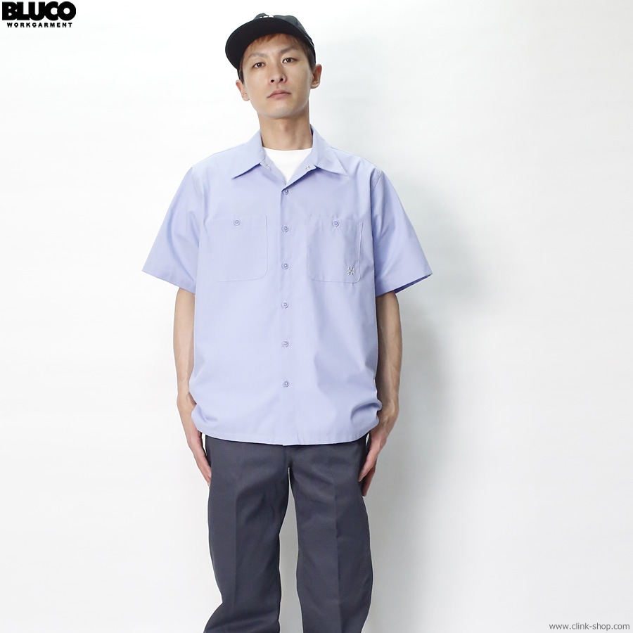BLUCO STANDARD WORK SHIRT S/S (L.BLUE) [0108-3A01]