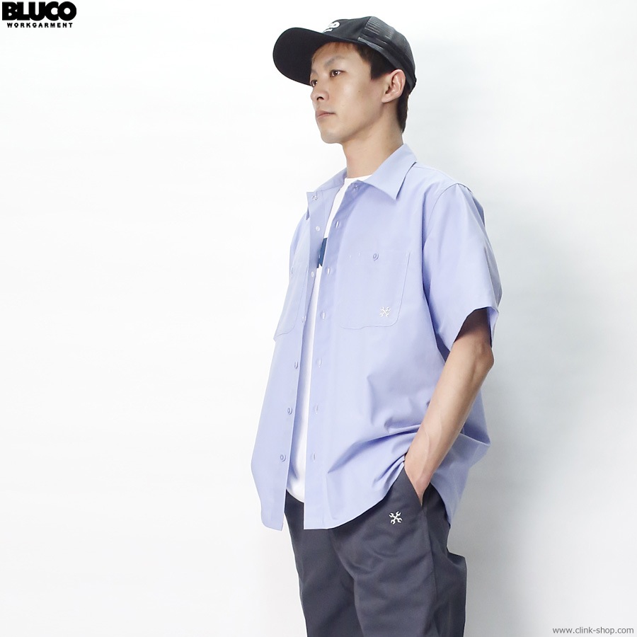 BLUCO STANDARD WORK SHIRT S/S (L.BLUE) [0108-3A01]