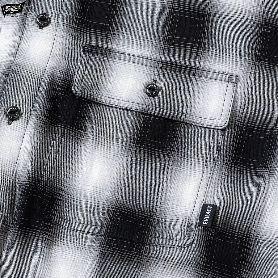 EVILACT OMBLE SHIRT (BLACK) [EA-WFRSS-S01]