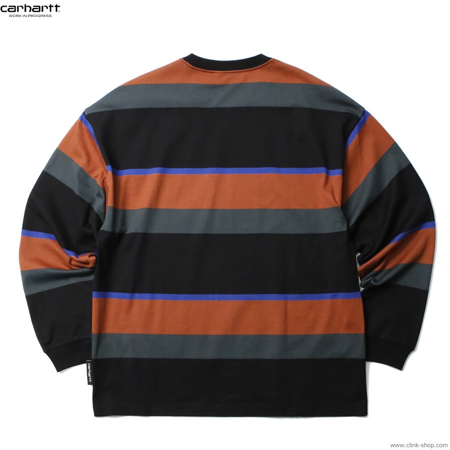 CARHARTT WIP L/S SUNDLING T-SHIRT (SUNDLING STRIPE DEEP H.BROWN)