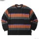 CARHARTT WIP L/S SUNDLING T-SHIRT (SUNDLING STRIPE DEEP H.BROWN)
