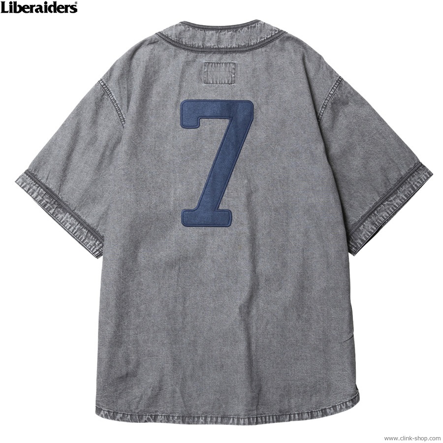 LIBERAIDERS CHAMBRAY BASEBALL SHIRT (BLACK)