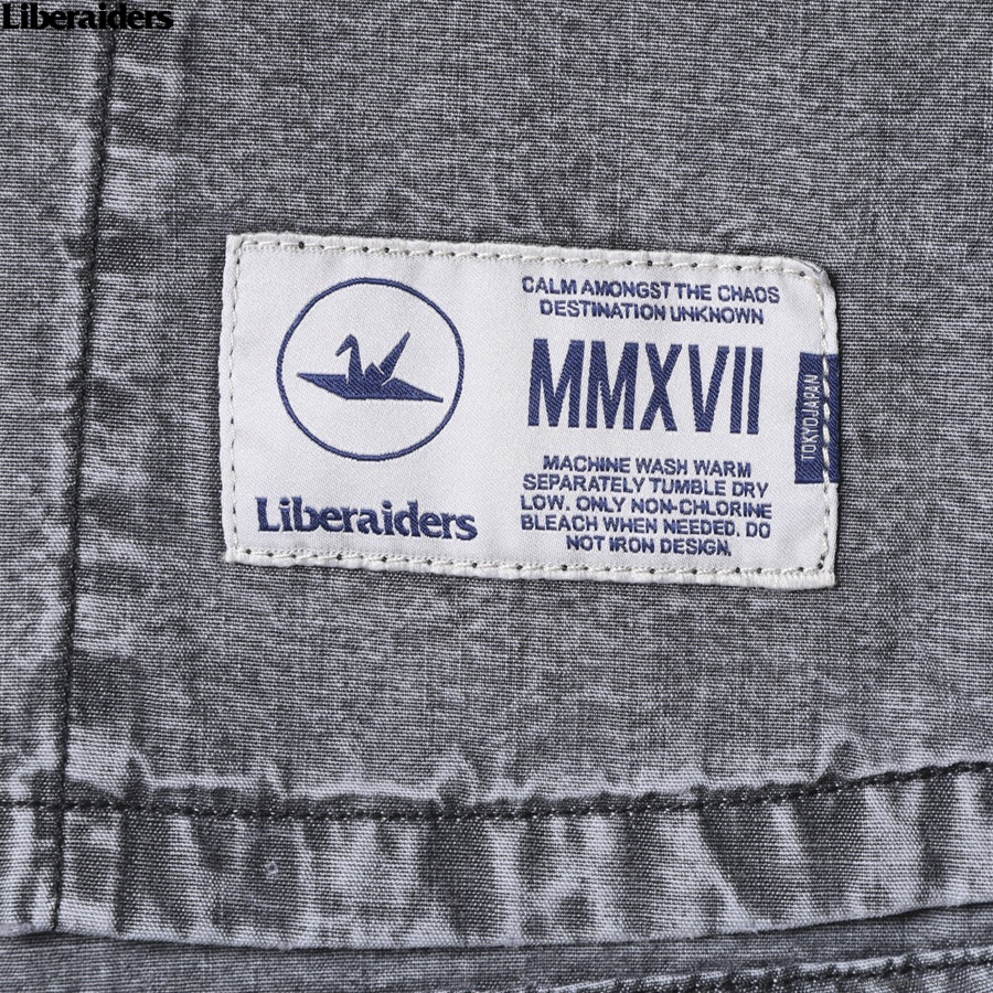 LIBERAIDERS CHAMBRAY BASEBALL SHIRT (BLACK)