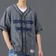 LIBERAIDERS CHAMBRAY BASEBALL SHIRT (BLACK)