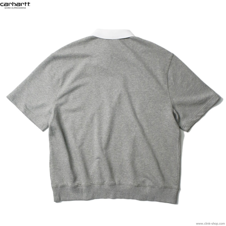 CARHARTT WIP S/S TATUM RUGBY SWEATSHIRT (GREY HEATHER)