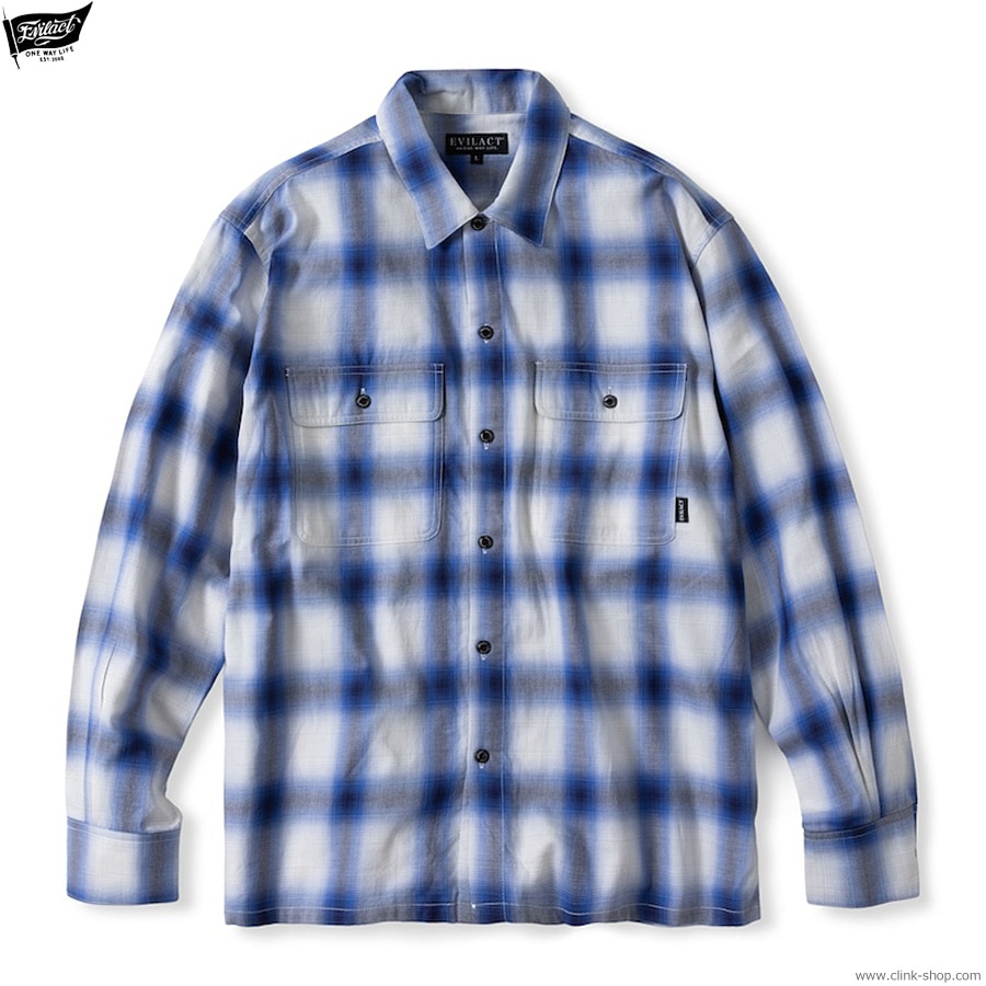 EVILACT OMBLE SHIRT (BLUE) [EA-WFRSS-S01]