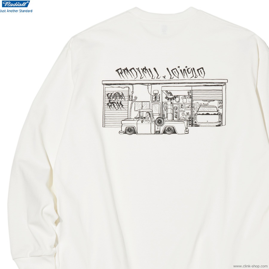 RADIALL TRUE DEAL POT - CREW NECK T-SHIRT L/S (WHITE) [RAD-24AW-CUT010]