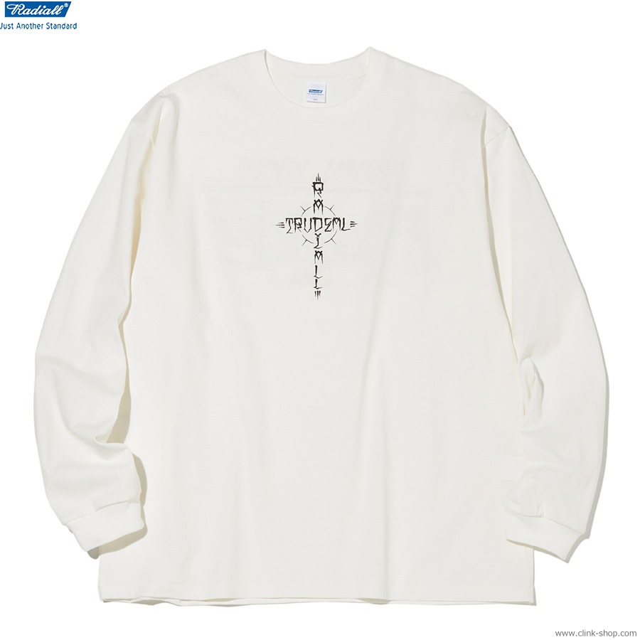 RADIALL TRUE DEAL POT - CREW NECK T-SHIRT L/S (WHITE) [RAD-24AW-CUT010]