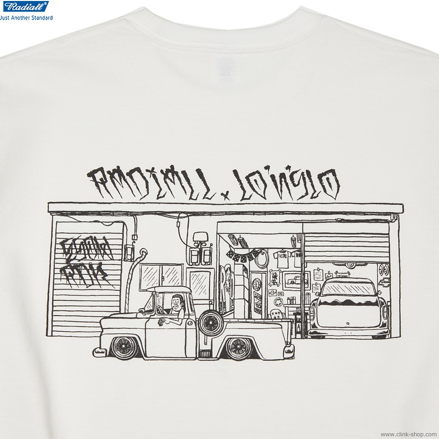 RADIALL TRUE DEAL POT - CREW NECK T-SHIRT L/S (WHITE) [RAD-24AW-CUT010]