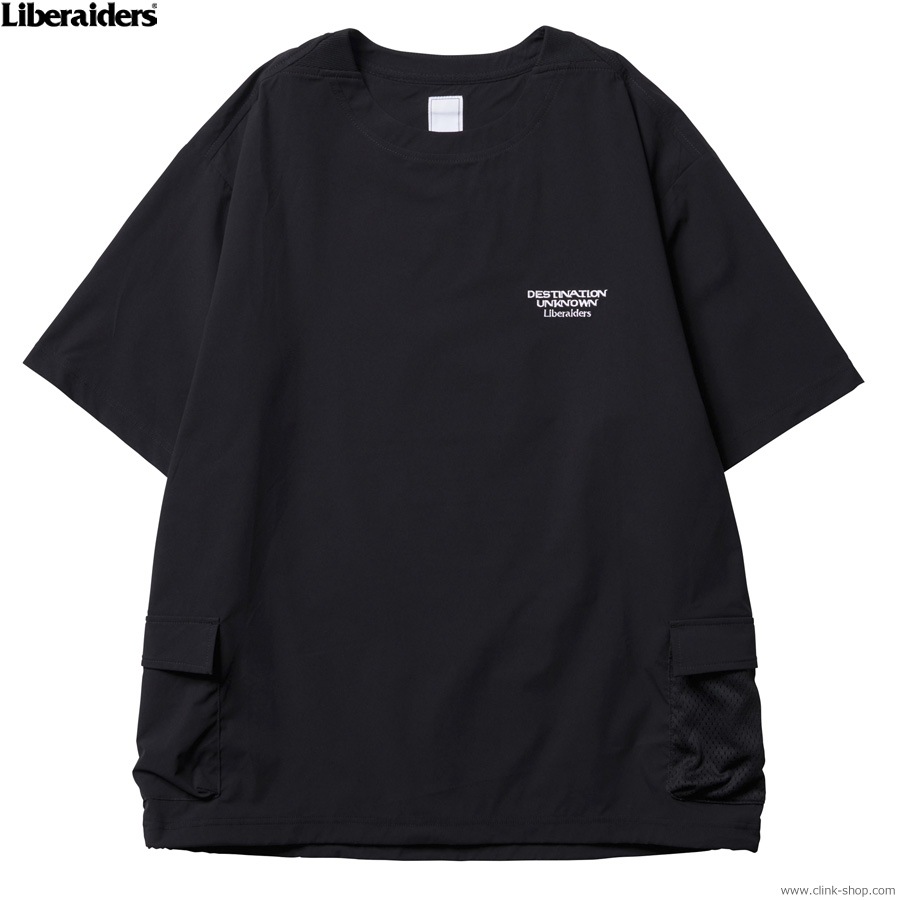 LIBERAIDERS 4WAY STRETCH POCKET TEE (BLACK) # 71602