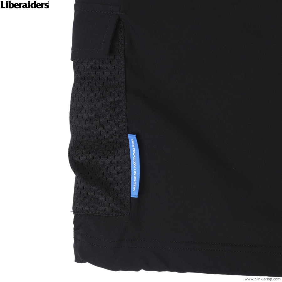 LIBERAIDERS 4WAY STRETCH POCKET TEE (BLACK) # 71602