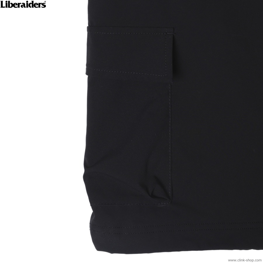 LIBERAIDERS 4WAY STRETCH POCKET TEE (BLACK) # 71602