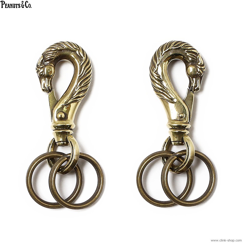 PEANUTS & CO. HORSE KEY HOOK MEDIUM (BRASS)